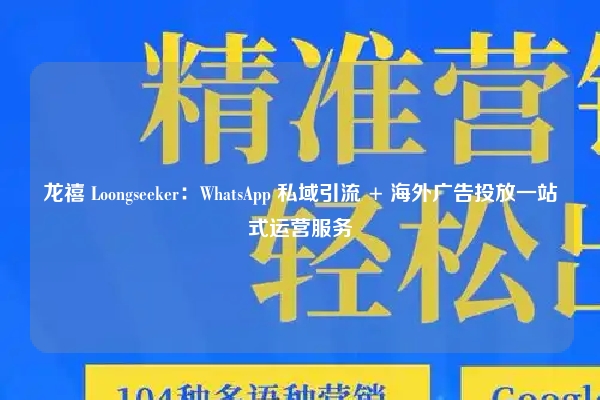龙禧 Loongseeker：WhatsApp 私域引流 + 海外广告投放一站式运营服务
